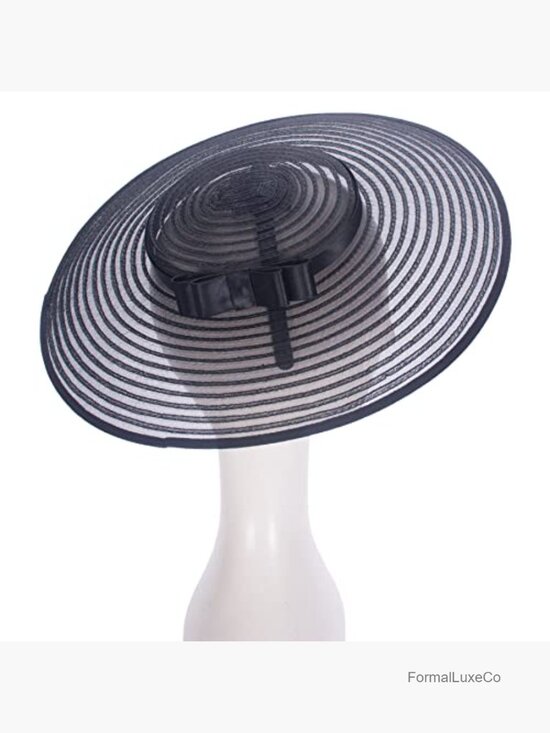 Striped Netting Fascinator Headpiece with Headband for Weddings and Horse Racing main image 7